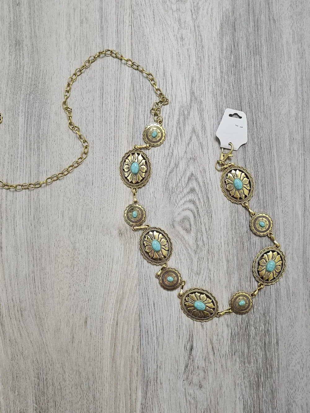 Bohemian Western Flora Metal Statement Belt